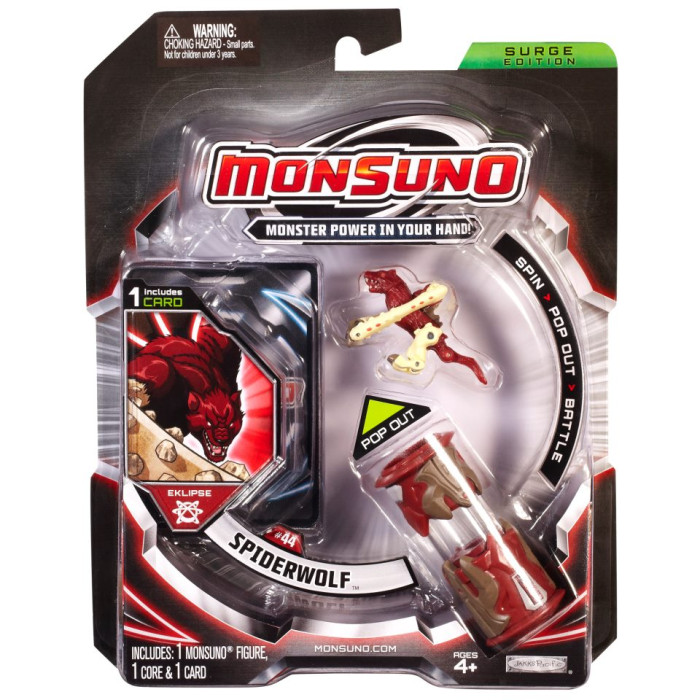 Игрушка Стартовый набор Monsuno Eklipse SPIDERWOLF (1-Packs) W4 (1 фигурка, 1 капсула, 1 карта, на планш. 22*17см