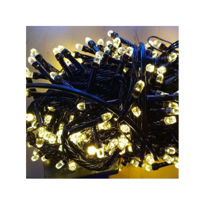 Гирлянда кристал 300 LED черный золотой шнур, от сети, в кор. 16*8*9см