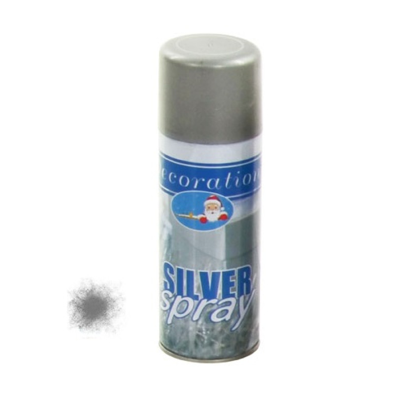 Искусственная краска-спрей серебро 250мл (48шт)