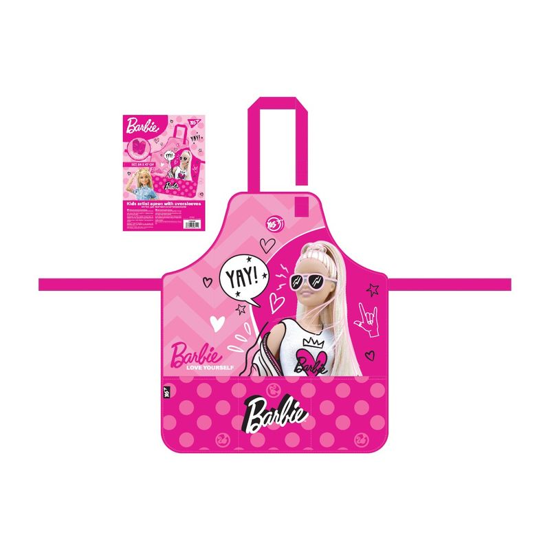 Фартук для творчества YES с нарукавниками Barbie