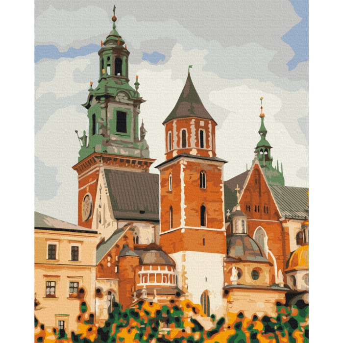Картина по номерам «Вавельский замок в Кракове», в термопакете 40*50см, ТМ Brushme, Украина