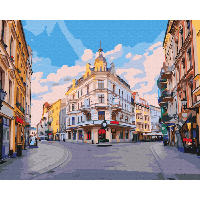 Картина по номерам «Улочки города Торунь», в термопакете 40*50см, ТМ Brushme, Украина