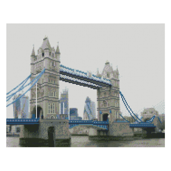 Алмазная мозаика Лондонский Tower Bridge, 40х50см круглые камни-стразы, в кор. 51*43*3см, ТМ Стратег, Украина