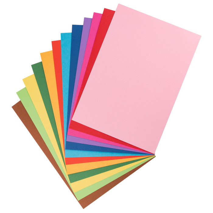 Набор №58 цветного картона тонированного в массе А4, 12 листов