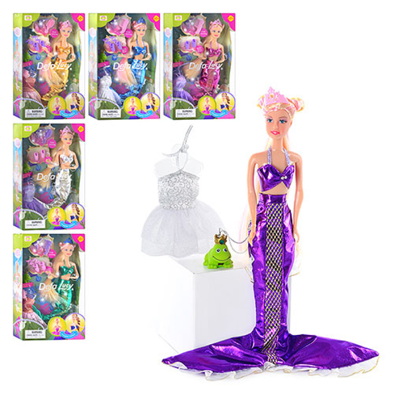 Кукла Defa, русалка, с одеждой, расческой, зеркалом, в кор. 32*20*6см