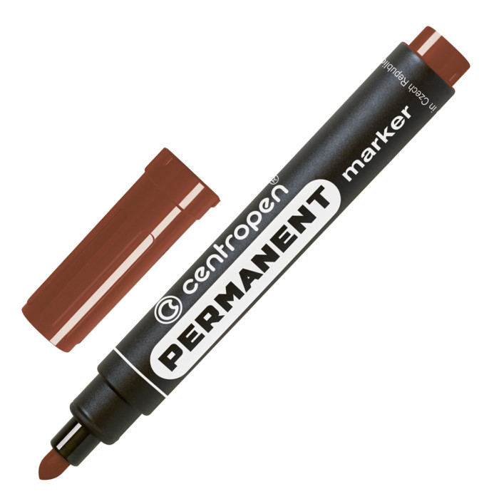 Маркер Permanent Centropen ЦЕНА ЗА УП. 10ШТ, круглый коричневый
