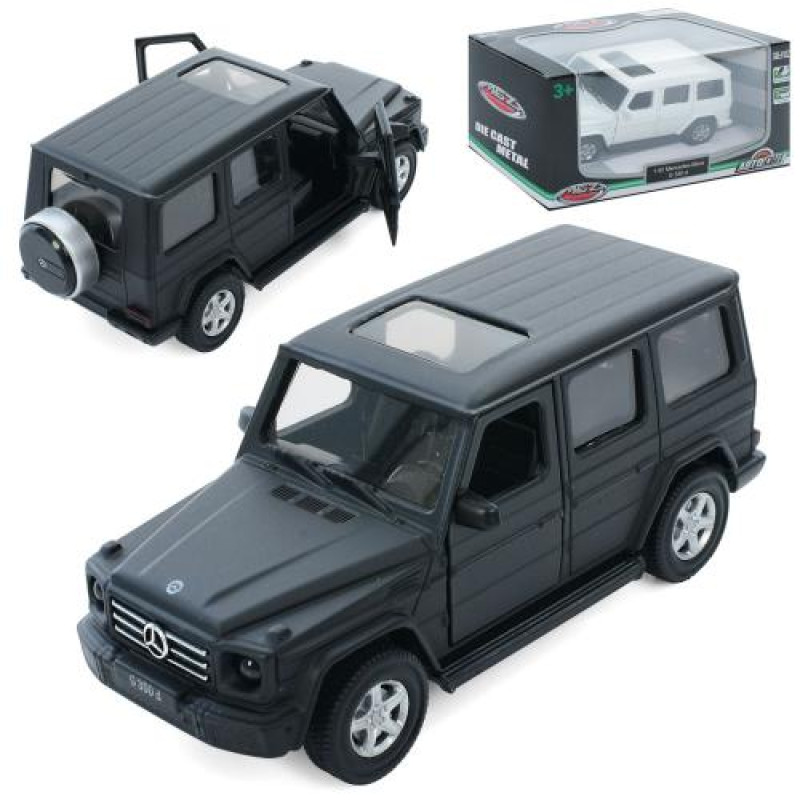 Джип АвтоСвіт, 1:42, Mercedes-Benz G, металл, инерц, 11,5см, открываются двери, резиновые колеса, 2 цвета, в кор. 14,5*7*6,5см (36шт)