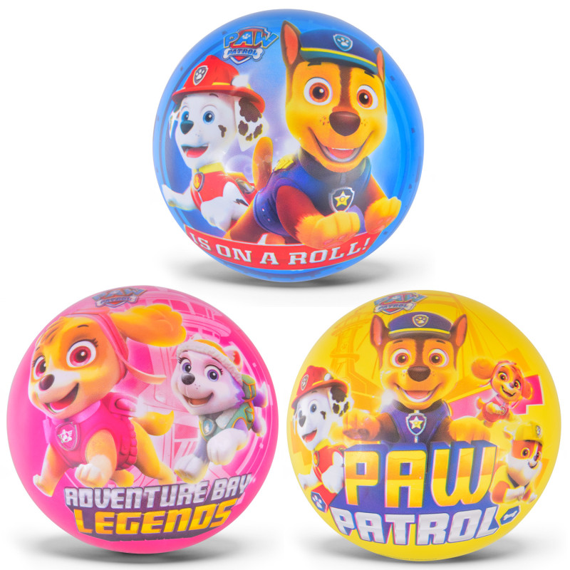 Мяч резиновый Paw patrol, 23см, 80грамм ЦЕНА ЗА УП. 1ШТ, 3 вида (300шт)