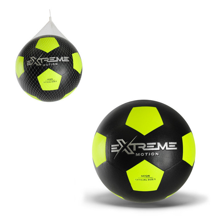Мяч футбольный Extreme motion №5 PVC 340 граммов, сетка+игла, 2 цвета (50шт)