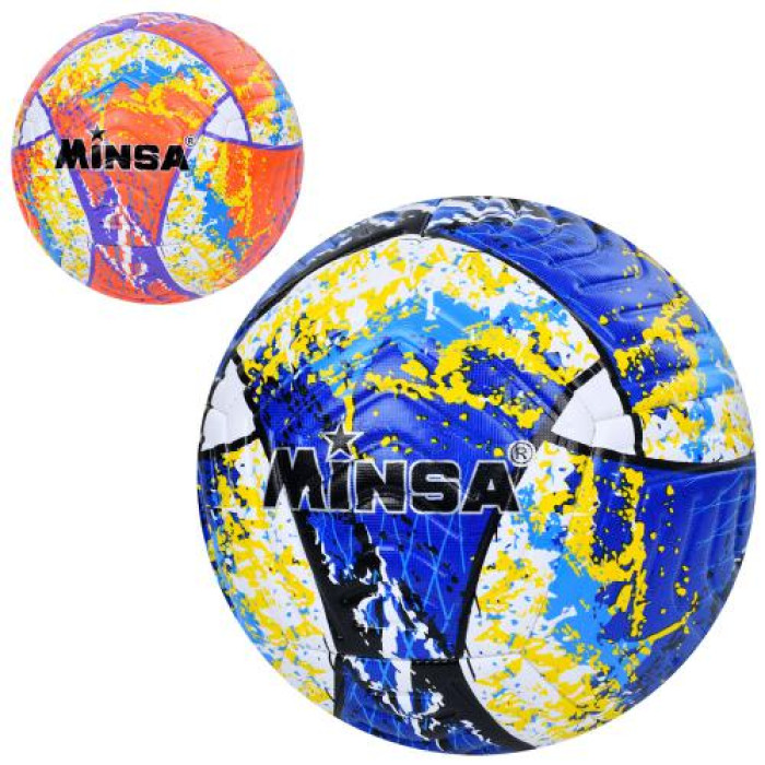 Мяч футбольный размер 5, TPE, 400*420г, ламинированный, 2цвета, пак. (30шт)