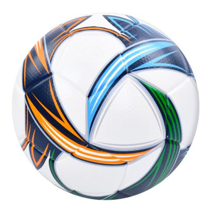 Мяч футбольный размер 5, ПУ, 440*460г, ламинированный, 1вид, пак. (10шт)