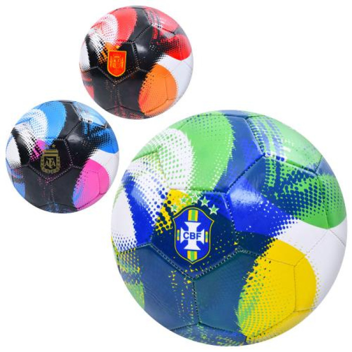 Мяч футбольный, размер 5, ПВХ 1,8мм, 300*320г, 1вид, пак.(30шт)