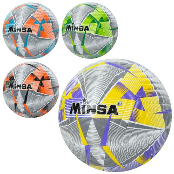 Мяч футбольный, размер 5, TPU, 400-420г, ламинированный, 4цвета, пак. (30шт)