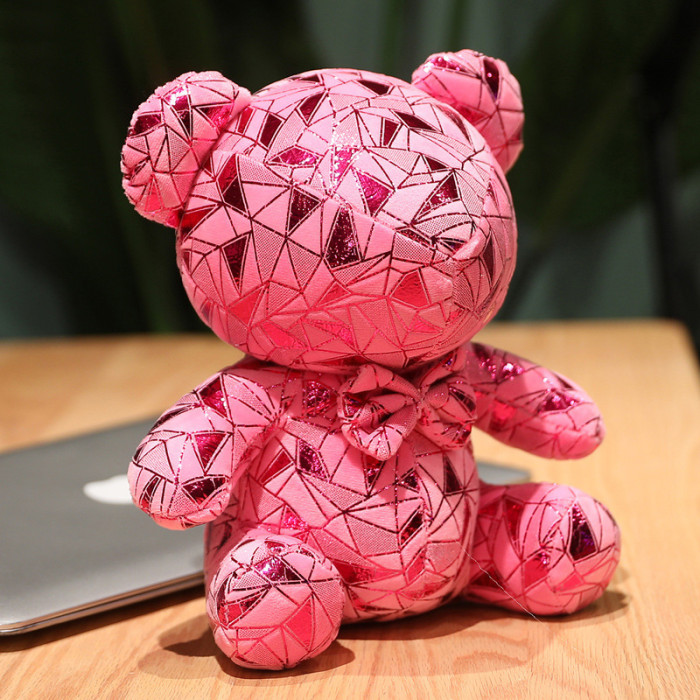 Мягкая игрушка Конфетный мишка, серебристо-розовый, 25см, ТМ Dreamtoys