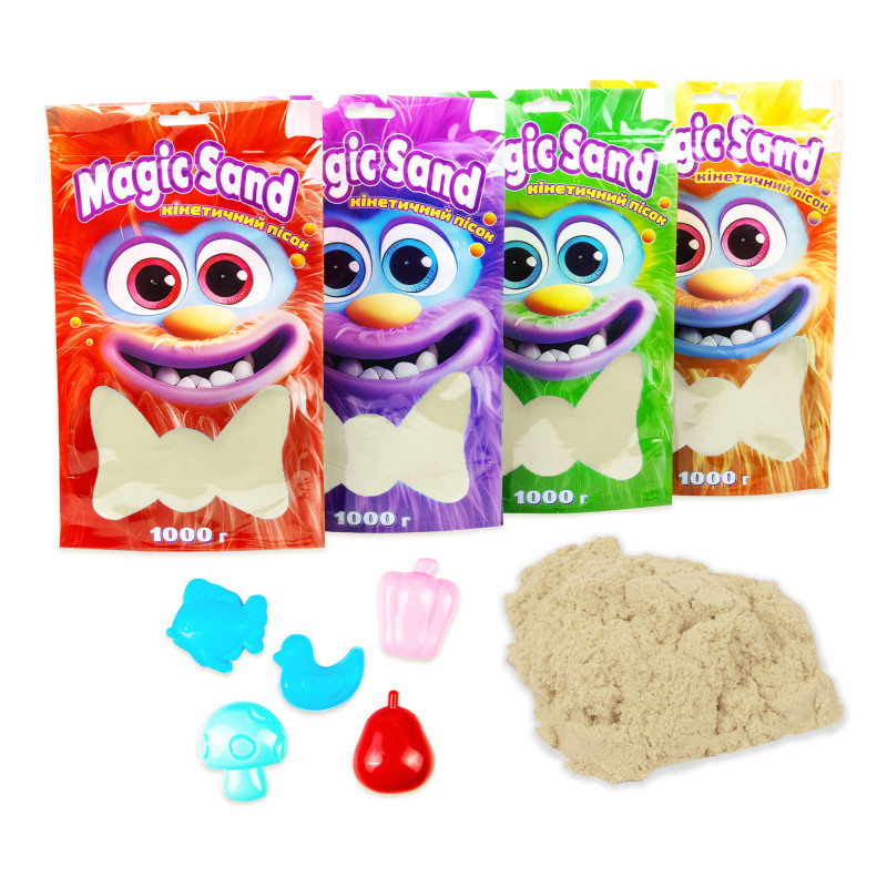 Кинетический песок Magic sand в пакете классический, 1кг, пак. 25*14см, ТМ Стратег, Украина