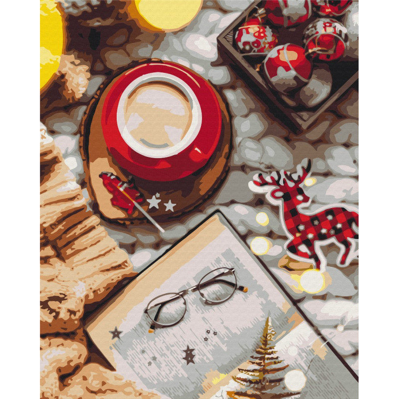 Картина по номерам «Кофе на праздник», в термопакете 40*50см, ТМ Brushme, Украина