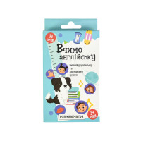 Карточная развивающая игра Учим английский обучающая на украинском языке, ТМ Strateg, Украина