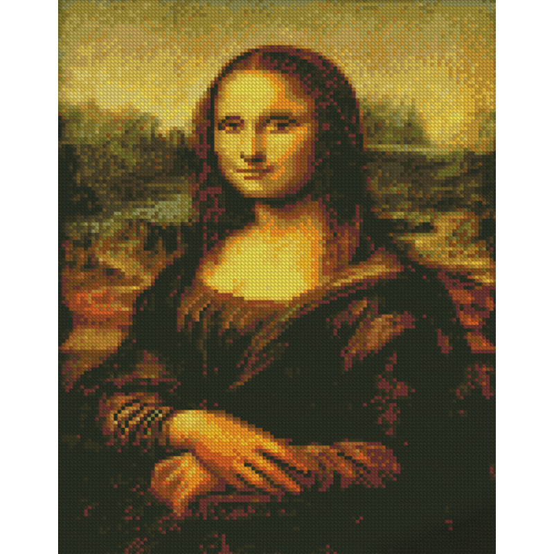 Алмазная мозаика картина Классическая Мона Лиза на рамке размером 30х40см, в кор. 34*42*3см, ТМ Strateg, Украина