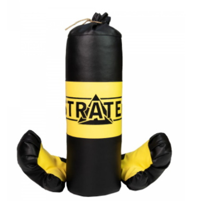 Боксерский набор желто-черный, маленький, 40*14см, ТМ Стратег, Украина