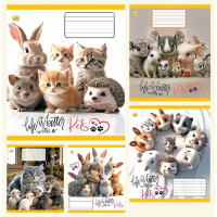 Зошит 12 арк.клітинка Тверда ТА51105 Pets, 25/600, 5к. ціна за 25 шт.