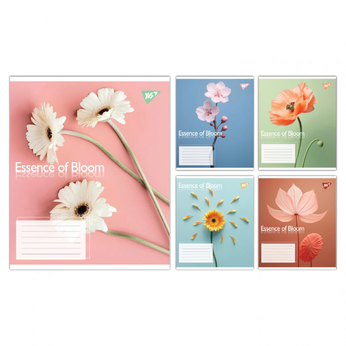 А5/18 кл. Yes Essence of Bloom, зошит учнівський шкільний, ціна за 25 шт. //