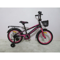 Велосипед дитячий 2-х коліс.20''  Like2bike Dark Rider, чорно-рожевий, рама сталь, з дзвінком, руч.гальмо, збірка 75%,без додатк.колес /1/