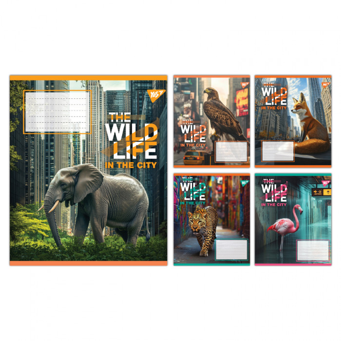 А5/24 лін. Yes The wild in the city, зошит учнівський шкільний, ціна за 20 шт. //