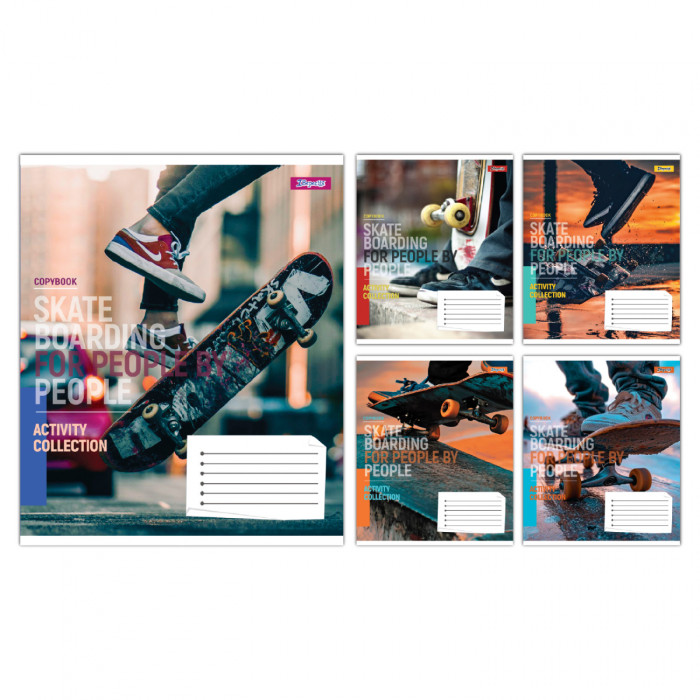 А5/24 кл. 1B Skateboarding, зошит учнівський шкільний, ціна за 20 шт. //