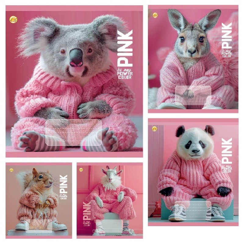 Зошит 24 арк.клітинка Тверда ТА51303 PINK, 20/320 ціна за 20 шт.