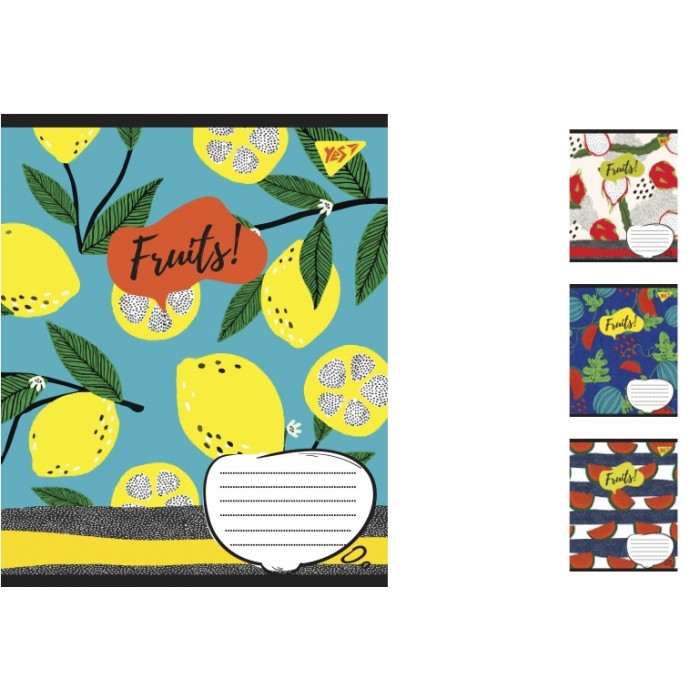 А5/24 лін. YES Fruits, зошит учнів.20шт. в уп. //