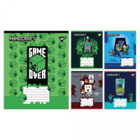 А5/24 кл. Yes Minecraft Walls, зошит учнівський шкільний, ціна за 20 шт. //