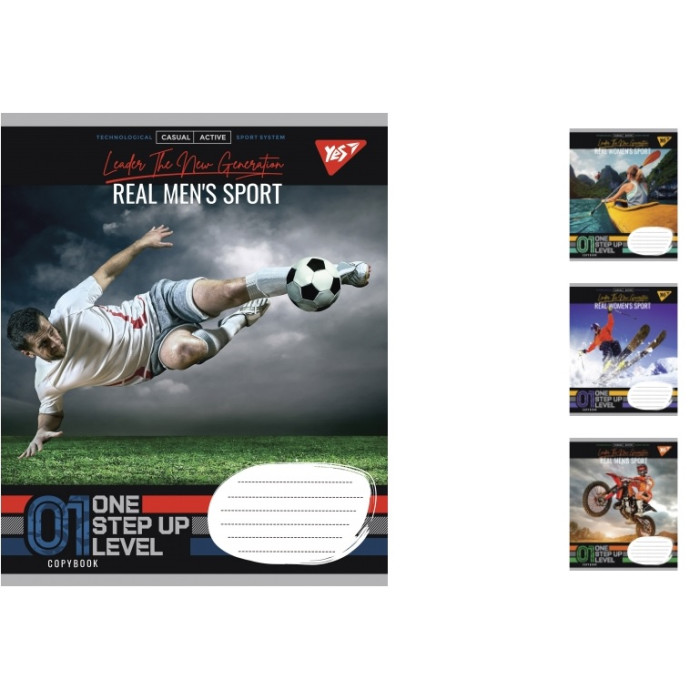 А5/24 лін. YES Real sport, зошит учнів.20шт. в уп. //
