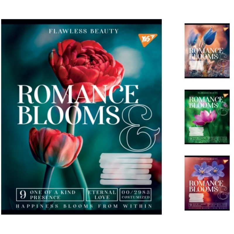 А5/24 кл. YES Romance blooms, зошит учнів. 20 шт. в уп. //