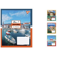 А5/36 кл. YES Travel, зошит дя записів 15 шт. у уп. //