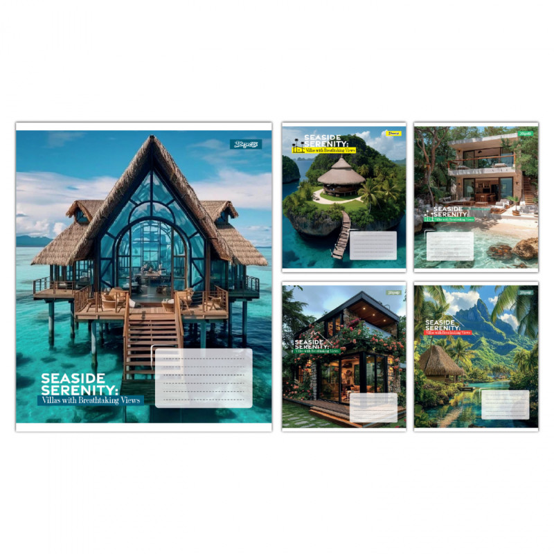 А5/36 кл. 1В Seaside Serenity, зошит учнівський загальний, ціна за 15 шт. //