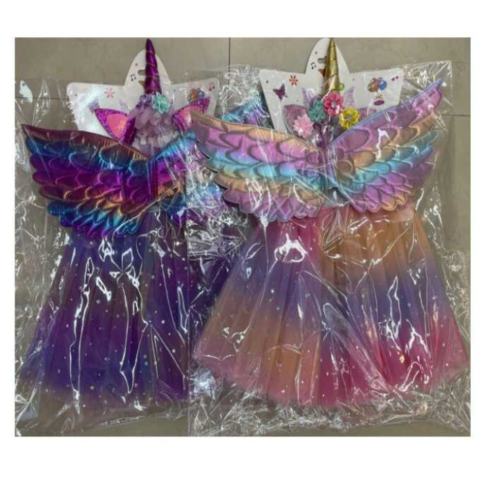 Крила спідниця, обруч, розмах крил на резинках 45см, в п/е,  МІКС  /200/