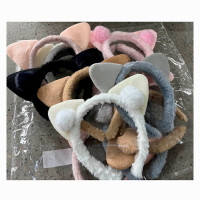 Аксесуар для волосся обруч, вушка, 21-15-2см, плюш, мікс кольорів /380/ Аксесуар для волосся обруч, вушка, 21-15-2см, плюш, мікс кольорів /380/