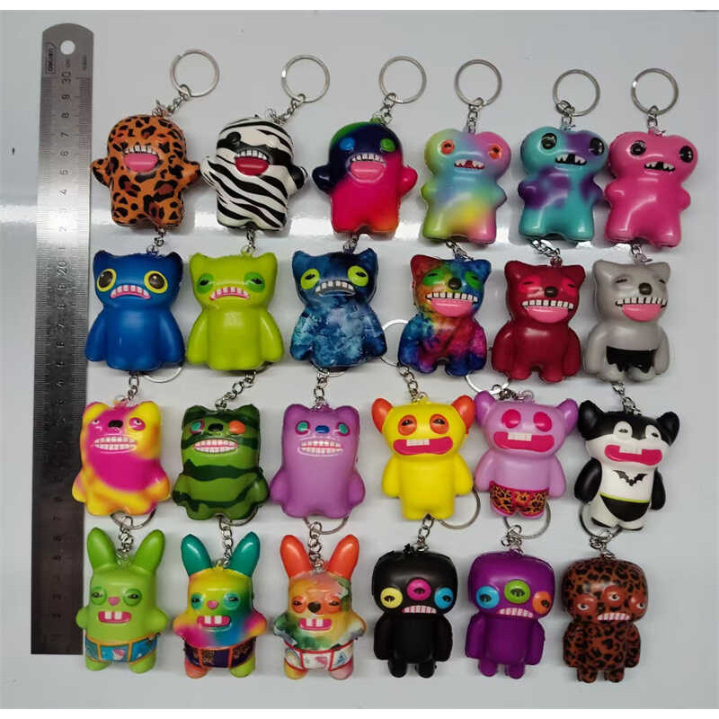 Брелок 12шт в уп., сквіш, герої, середня висота: 6 см, ароматизовані, металевий ланцюжок, карабін, в п/е 200/