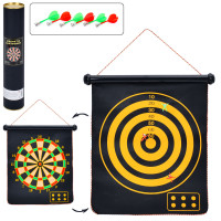 Дартс 15 дюймів,магнітн,дротики з магнітом 6шт,розмір поля45-37см,двостор,тубус /12/