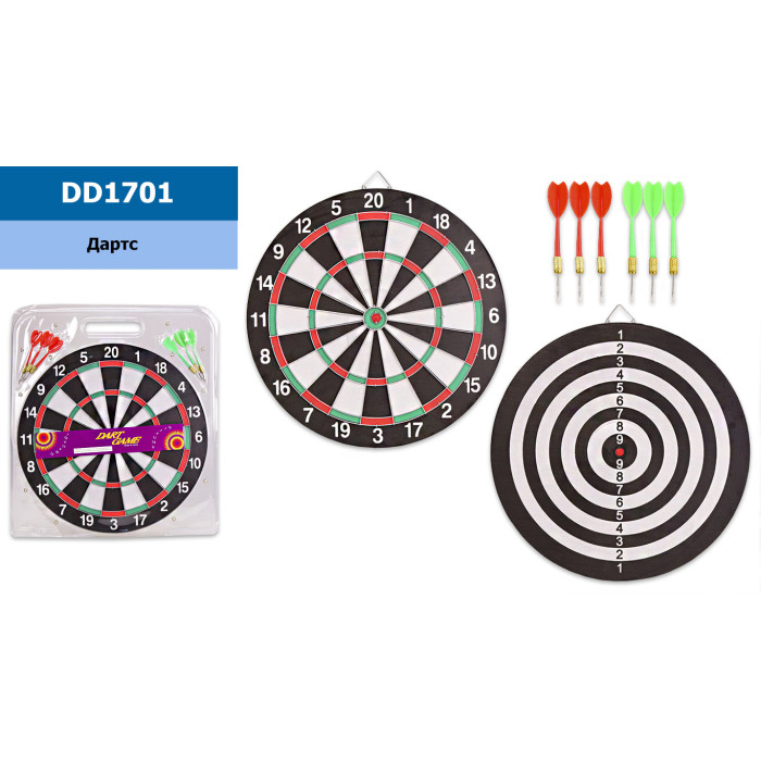 Дартс с дротиками 17'', в слюде 43*1,2см /24/