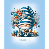 Скетчбук 7БЦ,  148х105 мм, 24 аркуша, папір офсет 100 г/м2,  чисті арк. Мат. ламінація.диз.24345