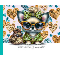 Скетчбук 7БЦ,  165х128 мм, 24 аркуша, папір офсет 100 г/м2,  чисті арк. Мат. ламінація.диз.24355