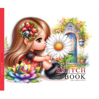 Скетчбук 7БЦ,  165х128 мм, 24 аркуша, папір офсет 100 г/м2,  чисті арк. Мат. ламінація.диз.24354