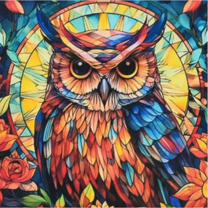 Набір для творчості алмазна картина Вітражна мудрість Strateg розміром 30х30 см (DEEX16281)