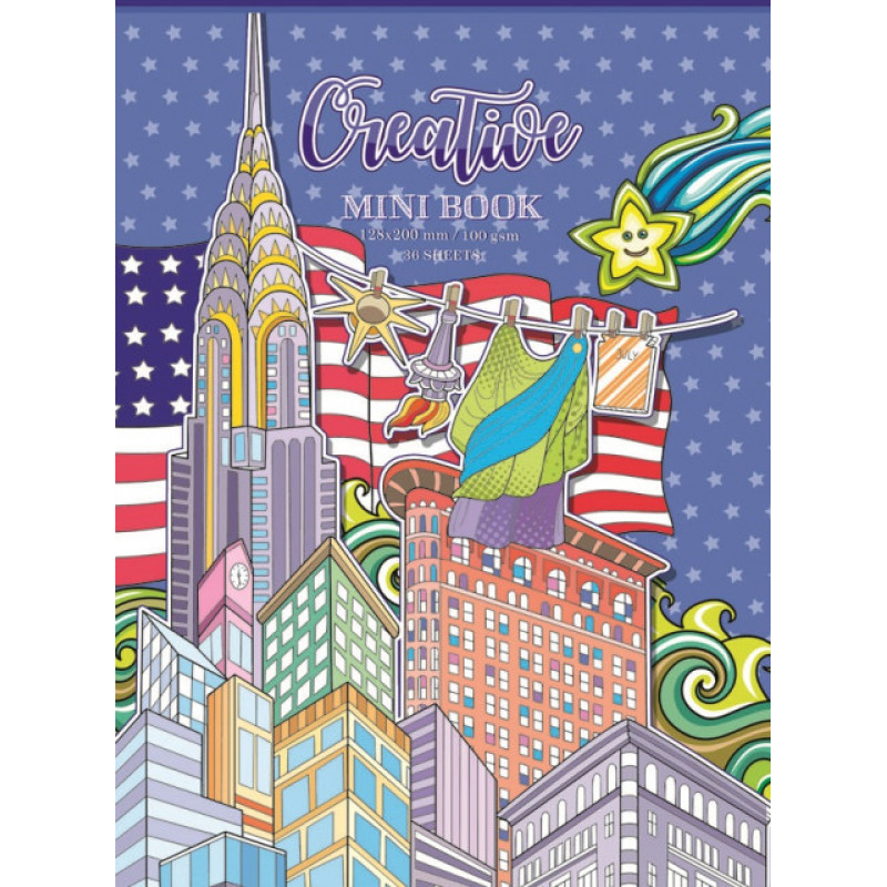 Розфарбовка доросла,100г,7БЦ,128х200 мм,36 аркушів,Матова ламінація 17227