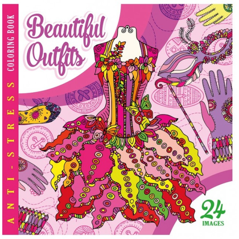 Розфарбовка доросла,100г,Скоба,200х200 мм,12 аркушів, Матова ламінація 19190