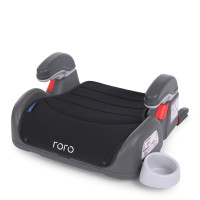 Бустер ME 1144 RORO Isofix Royal Black (1шт) дитячий, ізофікс, з підлокітником та підсклянником, льон