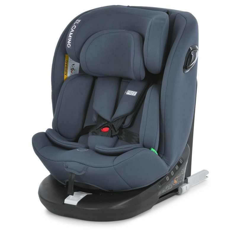Автокрісло ME 1187 i-FREE Moon Gray (1шт) дитяче, i-SIZE R129, фаза 1,2 (40-150см), top tether, isofix, 360,  темно-сірий
