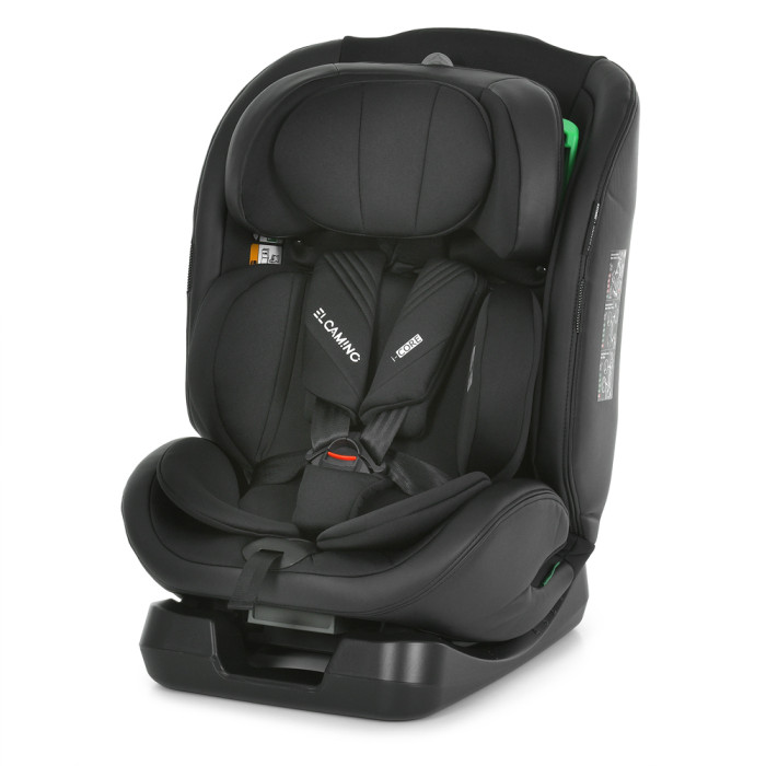 Автокрісло El Camino i-CORE ME 1206 Black (1шт) дитяче, i-SIZE R129, зріст дитини 40-150см, рег.підголівник, розкл. в 5 положень, чорний