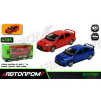 Машина мет. АВТОПРОМ 1: 41 Mitsubishi-lancer-evolution, 3 кольор., відк.двері,  кор.  14,5*6,5*7см /96-2/